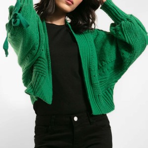 Col en V reniflard coton automne et hiver couleur Pure taille pull à capuche femmes chandails décontracté coton tricot - Product Image 1