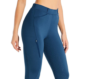 Leggings ecuestres modernas para mujer, transpirables, de poliéster y spandex, que ofrecen un soporte cómodo, elástico, sin costuras y flexible. - Product Image 4