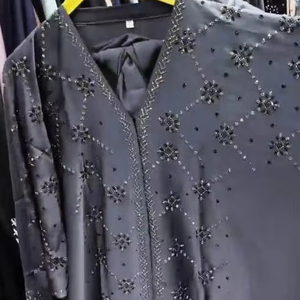 Ropa musulmana tradicional de mujer modesta elegante islámica Ropa de fiesta de caftán nupcial de primera calidad Estilo Abaya Dubai-Accesorio incluido - Product Image 1