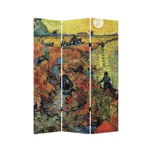 Paravent pliant en toile double face Van Gogh Cépages rouges - Product Image 5
