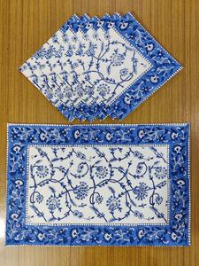 Ensemble de tapis de table et serviettes de table imprimés en blocs sur mesure en tissus 100% coton idéal pour la revente - Product Image 6