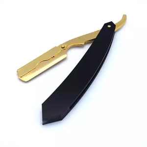 Rasoir droit en acier damas personnalisé fait à la main lame en acier inoxydable couteau de rasage humide coupe gorge couteau de poche pliant - Product Image 3