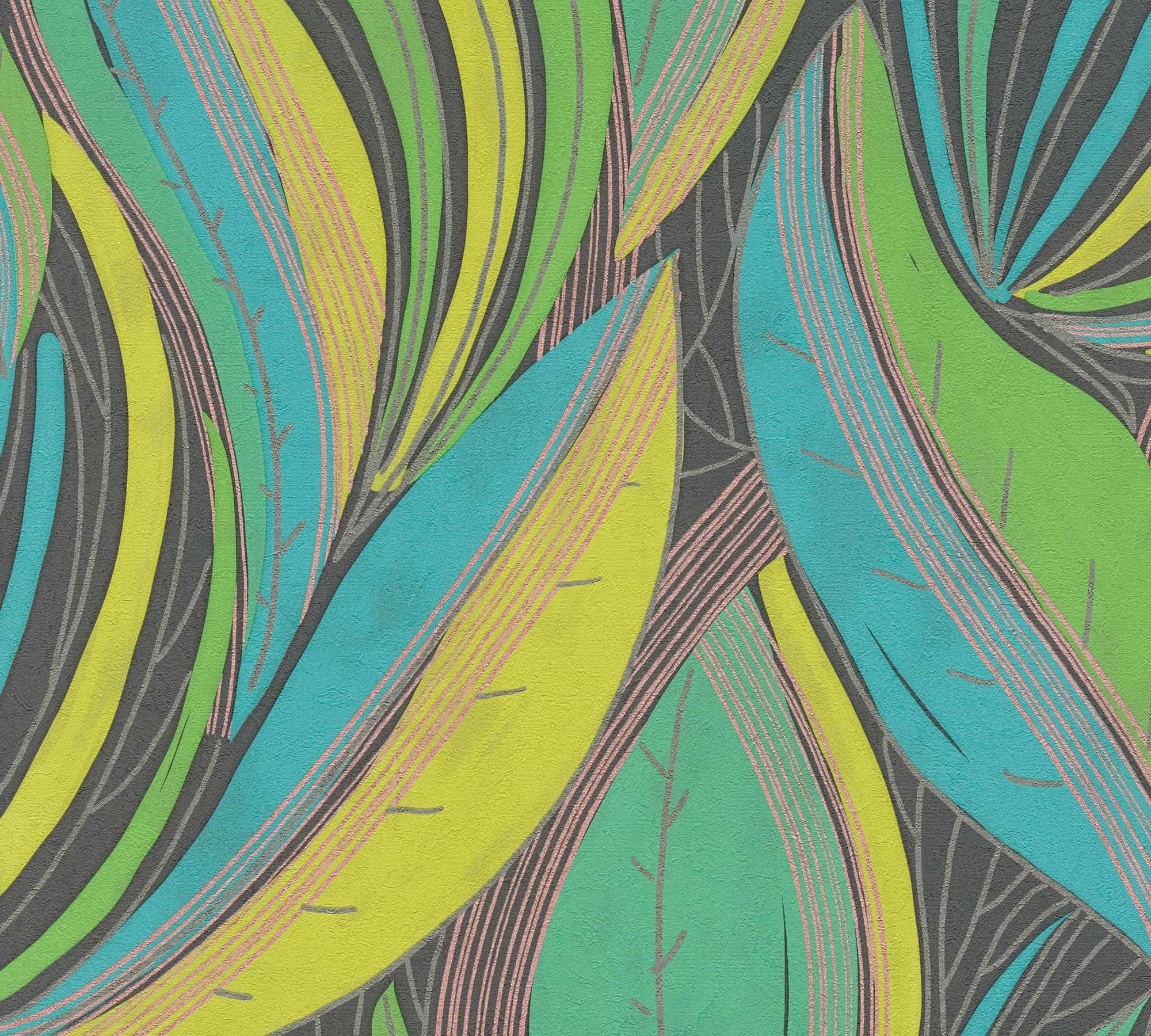 green yellow turquoise metallic