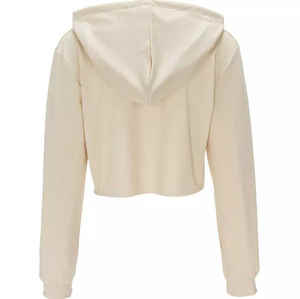 Transpirable 100% algodón gota hombro Crop Hoodie mujer manga larga cordón Crop Hoodie sudadera transpirable - Product Image 6