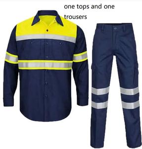 Overoles impermeables de alta visibilidad a prueba de polvo de fábrica al aire libre duraderos de seguridad de construcción personalizados - Product Image 4