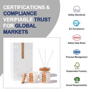 Set Regalo <span class=keywords><strong>di</strong></span> Lusso <span class=keywords><strong>con</strong></span> <span class=keywords><strong>Diffusore</strong></span> a Bastoncini e <span class=keywords><strong>Candela</strong></span> Profumata Rosa Selvatica e Oud 100ml per Regali Aziendali - Product Image 3