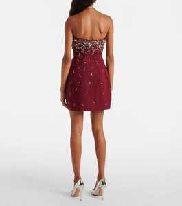 Vestido de fiesta sin mangas con cuello sin tirantes hasta la rodilla elegante silueta recta vestido de noche de gasa transpirable antiestático - Product Image 4