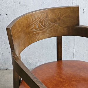 Modern Tufted Ash Wood Accent Arm <b>Chair</b> for Home Office and Living Room - Product Image 3
