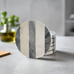 Posavasos de piedra de mármol de lujo modernos, alfombrillas y almohadillas hexagonales redondas cuadradas personalizadas al por mayor para bebidas - Product Image 4