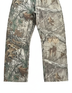 Pantalon de survêtement décontracté pour homme, coupe droite, en toile légère, style hip-hop, délavage moyen, 100 % coton, personnalisable avec logo, vente en gros - Product Image 2