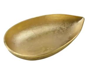 Plato de hoja de color dorado de aluminio de diseño extremadamente bueno para servir frutas, frutas secas, chocolates, bandeja para aperitivos - Product Image 6