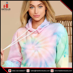 Sweat-shirt à capuche léger pour femme Tie Dye personnalisable dans les tailles S à XXL - Product Image 5