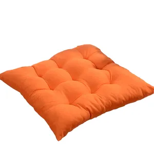 패딩 솔리드 편안한 오렌지 컬러 슈퍼 소프트 두꺼운 시트 패드 바닥 쿠션 베개 넥타이 사각 의자 쿠션