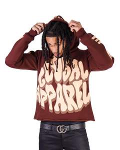 Sudadera con capucha unisex de algodón 100% grueso con cremallera y estampado de pantalla personalizado Sudadera con capucha de invierno de gran tamaño para hombre - Product Image 3