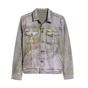 Chaqueta Vaquera para Hombre con Lavado Ácido, Prenda Exterior de Moda, Chaqueta Vaquera para Hombre con Protección Contra la Decoloración - Product Image 3