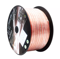 Bobine en plastique 12/14/16/18AWG, gaine PVC transparente, câble en cuivre nu, fil pour haut-parleur, câble audio, fabrication pour amplificateur