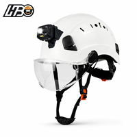 Casque de sécurité industriel HBC ANSI CE avec visière et protège-oreilles, casque de chantier ventilé avec visière, protection de la tête pour travaux de construction