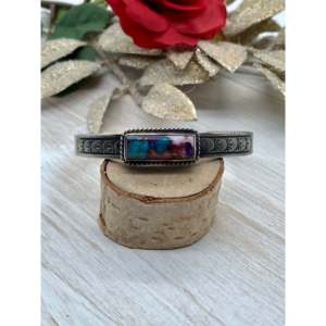 Rick Enriquez Pink Mohave Turquoise & Sterling <b>Silver</b> Fashion <b>Cuff</b> <b>Bracelet</b> - Product Image 5