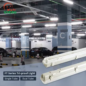 Vichi IP65 אמזון מכירת 2022 LED ליניארי צינור תקרה עמיד למים אדי triproof led T8 באטן אור עבור סופרמרקט מחסן