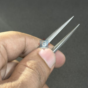 Pinzas de extensión de pestañas rectas de acero inoxidable reutilizables - Product Image 4