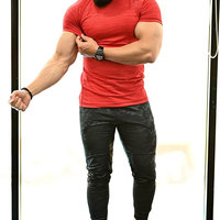 Kaos Pria Katun Sablon Sutra 200 Gram O Neck Lengan Pendek Regular Fit Polos Anti Pilling Trim Kontras