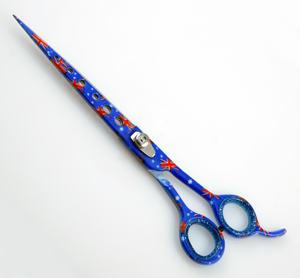 กรรไกรตัดขนสุนัขแบบแฮนด์เมดสเตนเลสใบมีดโค้งตรงทนทานสำหรับกำจัดขนแมวและสุนัข - Product Image 4