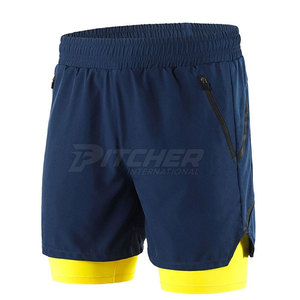 Classic Double Decker Shorts Cotton <b>Blend</b> Elastic Waist Mid Waist Solid Casual Outdoor Streetwear Trendy Daily Comfortable - Product Image 1