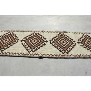 Tapis turc, tapis de couloir 3,2x11,5 pieds, tapis persan Herki marron - Product Image 2