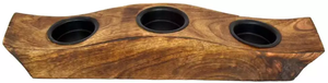 Bougeoirs votifs en bois, ensemble de bougeoirs en bois, bateau en bois de mangue, bougeoirs personnalisés en bois - Product Image 4