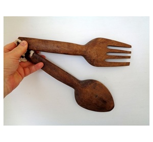 Utensilios de cocina de madera de lujo Cucharas Espátula antiadherente Venta caliente Juego de cuencos Hecho EN LA India Incluye juego de servidor de ensalada de madera - Product Image 4
