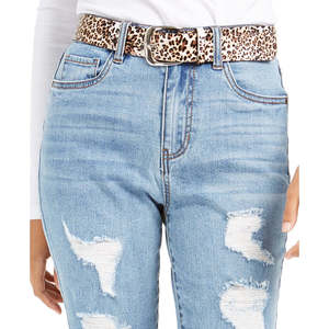 Pantaloni Skinny Strappati in Denim Blu per Ragazzi, Stile High Street, con Cintura, Lavabili, Traspiranti, Taglia XL, Moda Vintage con Logo in Vita - Product Image 3