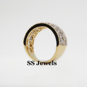 Bague de fiançailles pour femmes en argent 925 sur mesure véritable VVS Moissanite bague cubaine à une rangée bijoux cadeau d'anniversaire - Product Image 3