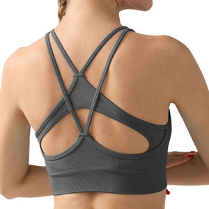 Haute qualité séchage rapide respirant Nylon Spandex Simple grande taille femmes haut soutien-gorge de sport imperméable pour adultes athlétique - Product Image 5