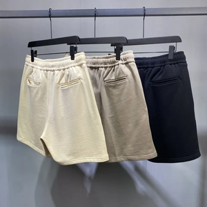 Wholesale Blank Workout Jogger Sports Casual Polyester <b>Men</b> Jorts Elastic Waist Sweat <b>Shorts</b> With Pockets - Product Image 2