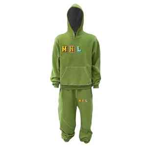 Chándal personalizado con estampado puff elegante, diseño moderno en relieve, tacto suave y flexible, costuras duraderas - Product Image 1