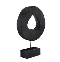 Sculpture décorative en métal sur socle pour salon, chambre à coucher et décoration intérieure Accents métalliques de qualité standard