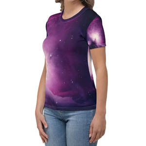 Camiseta de manga corta en blanco para mujer al por mayor para sublimación, transferencia de calor, impresión personalizada, camiseta lisa con logotipo - Product Image 2