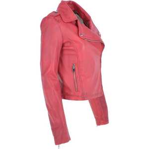 Chaquetas de Cuero para Mujer, Tendencia Otoño-Invierno, Personalizadas, Lisas, Teñidas, con Cuello Camisero, Mangas Largas, Transpirables - Product Image 2