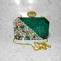 2025 Vente chaude Top Tendance Designer Jaune Résine Agates Pochettes sur Très Bas Prix De L'Inde Fabriqué et Fournisseur