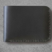 Dompet Kulit Asli Top Grain untuk Pria, Anti-RFID, Lipat Dua, Tempat Kartu Kredit, Desain Terbaru AS