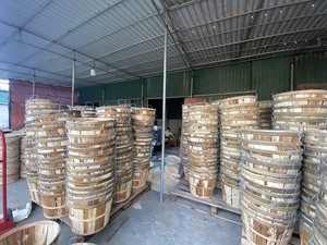 Paniers OEM en bois dur bambou boisseau crabe avec couvercle et poignées du Vietnam-échantillons disponibles pour tester la qualité - Product Image 5