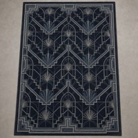 Tapis géométrique Art Déco Axminster 80% laine 20% nylon Jacquard, tapis mural pour chambre d'hôtel, salon