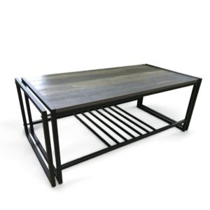 โต๊ะกาแฟสไตล์อินดัสเทรียล โต๊ะกลางห้องนั่งเล่น โต๊ะทรงสี่เหลี่ยมผืนผ้า โต๊ะค็อกเทล - Product Image 3