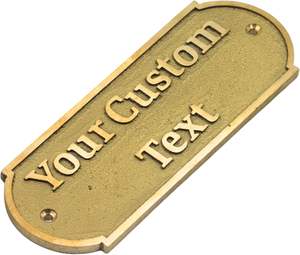 Custom Brass Engraved Gold-Plated Traditional <b>Sign</b> Personalized Duty Name Plate Business Office Door Wall Signage Home Decor - Product Image 1