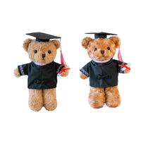 Ours en peluche de graduation, jouet en peluche avec chapeau et robe, ours en peluche de graduation en gros, ours en peluche de graduation