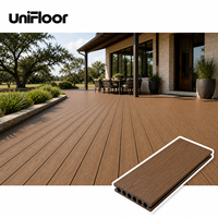Revêtement de terrasse en composite WPC imperméable, revêtement de sol en bois-plastique pour extérieur, résistant aux UV et aux intempéries, jardin, piscine