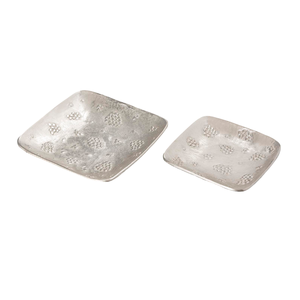 ถาดเสิร์ฟอลูมิเนียมชุบนิกเกิลลายนูน ดีไซน์หรูหราทันสมัย สำหรับตกแต่งบ้านและใช้ในครัว - Product Image 1