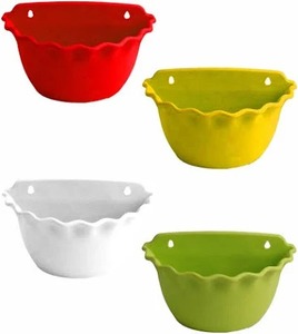 Nouveau Look métal suspendu jardinière pour la maison jardin décoration fenêtre tenture murale Pot de fleur vert couleurs poudre manteau - Product Image 5