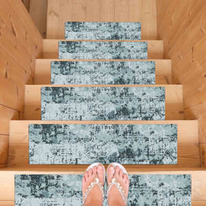 พรมพิมพ์ลาย: ทันสมัย, ปรับแต่งได้, สำหรับห้องเด็ก, ลายขั้นบันได, สีฟ้า, สีเขียว, ซักได้, คลาสสิก, ขนาดเล็ก, เท่ห์, พรมปูพื้นลายขั้นบันได - Product Image 3