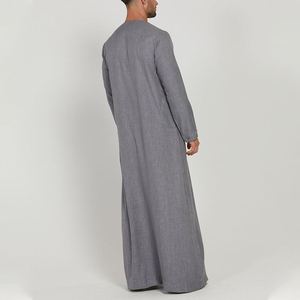Luxury Custom Made <b>Men</b> Thobe Elegant Long Sleeve Islamic <b>Robe</b> High Quality Breathable Fabric Stylish Arabian Attire - Product Image 2